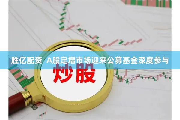 胜亿配资  A股定增市场迎来公募基金深度参与